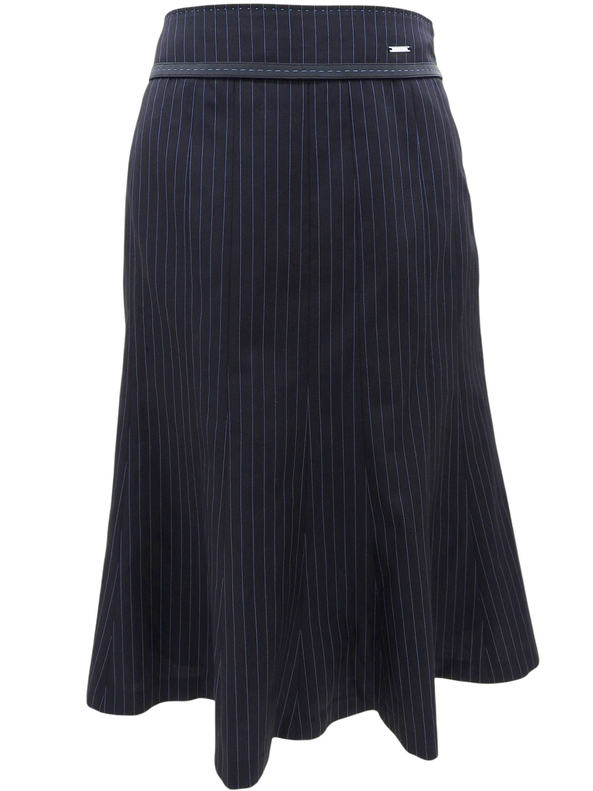 Stripe Pattern Logo Button Setup #38 Navy/Light Blue