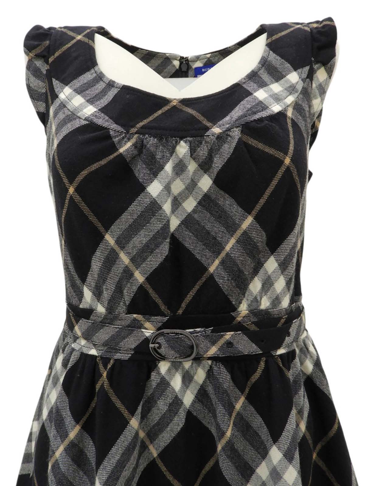 Check Pattern Dress in Black/Multi