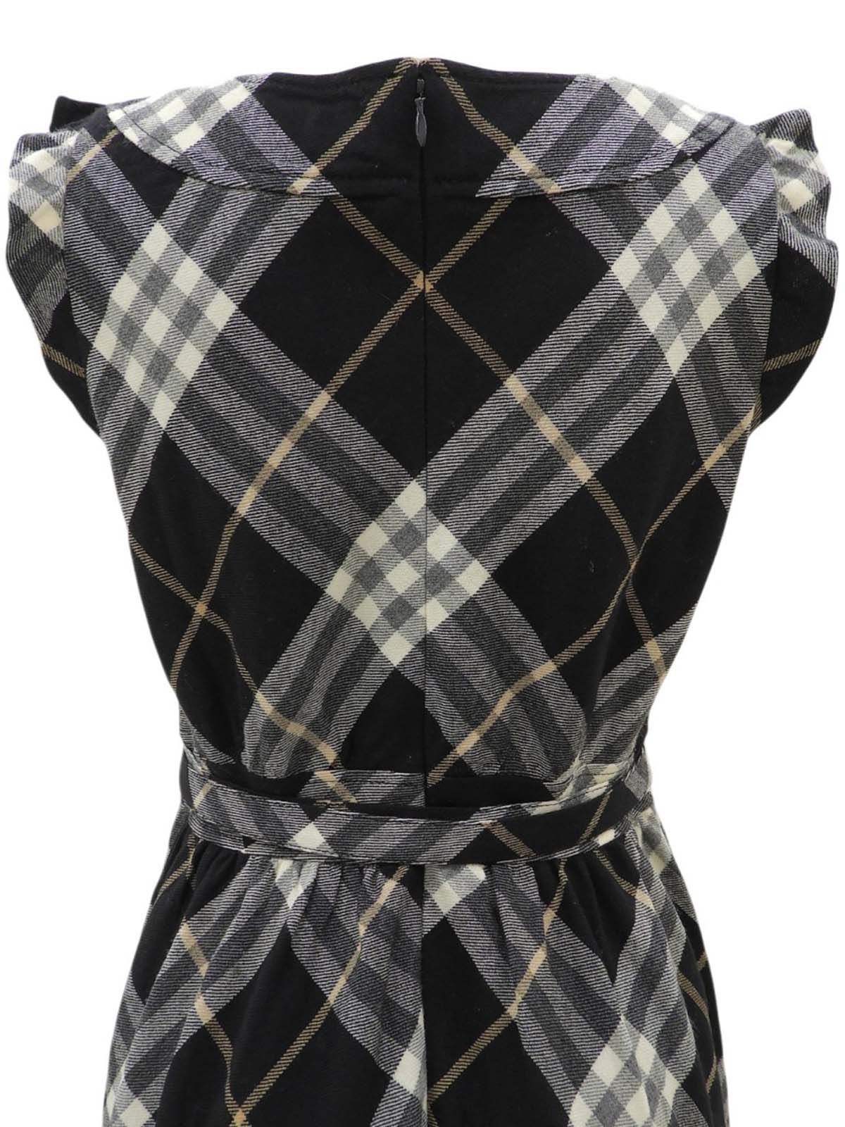 Check Pattern Dress in Black/Multi