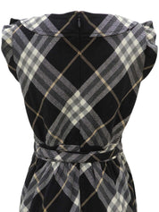 Check Pattern Dress in Black/Multi