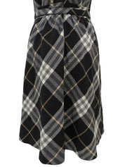 Check Pattern Dress in Black/Multi