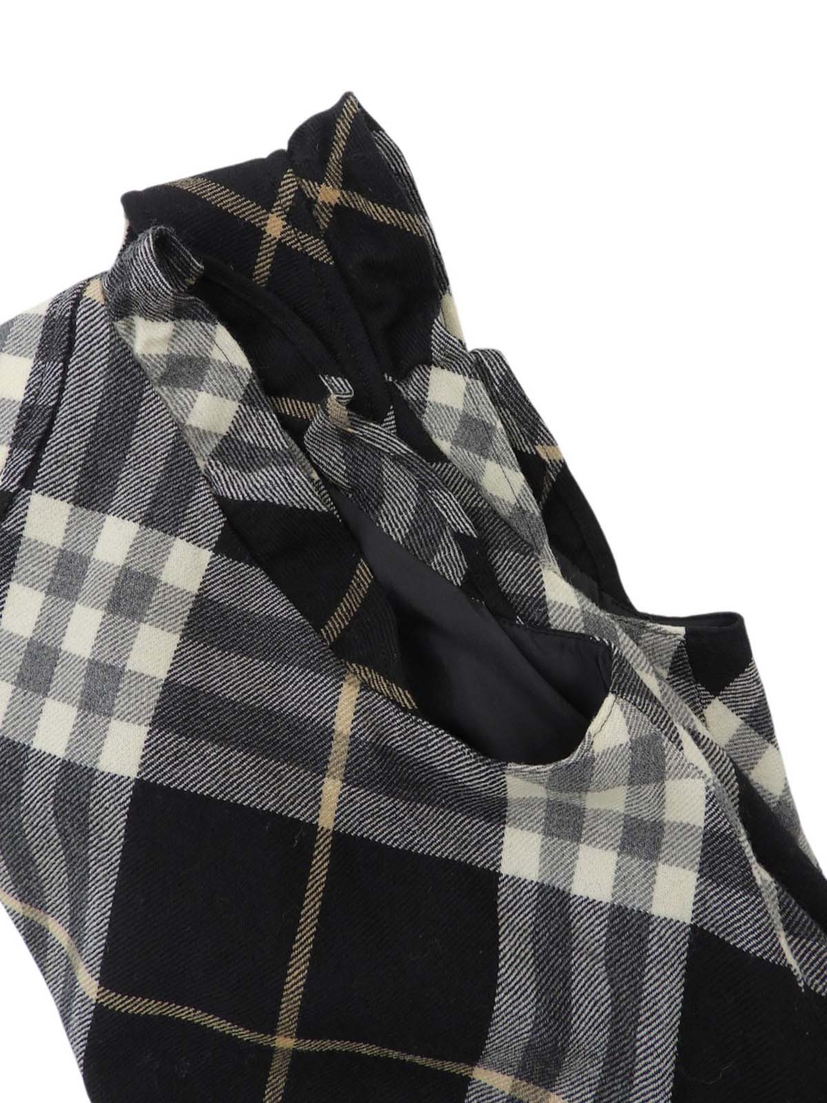 Check Pattern Dress in Black/Multi