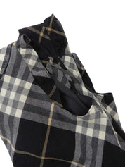 チェックパターンワンピース ブラック/マルチ