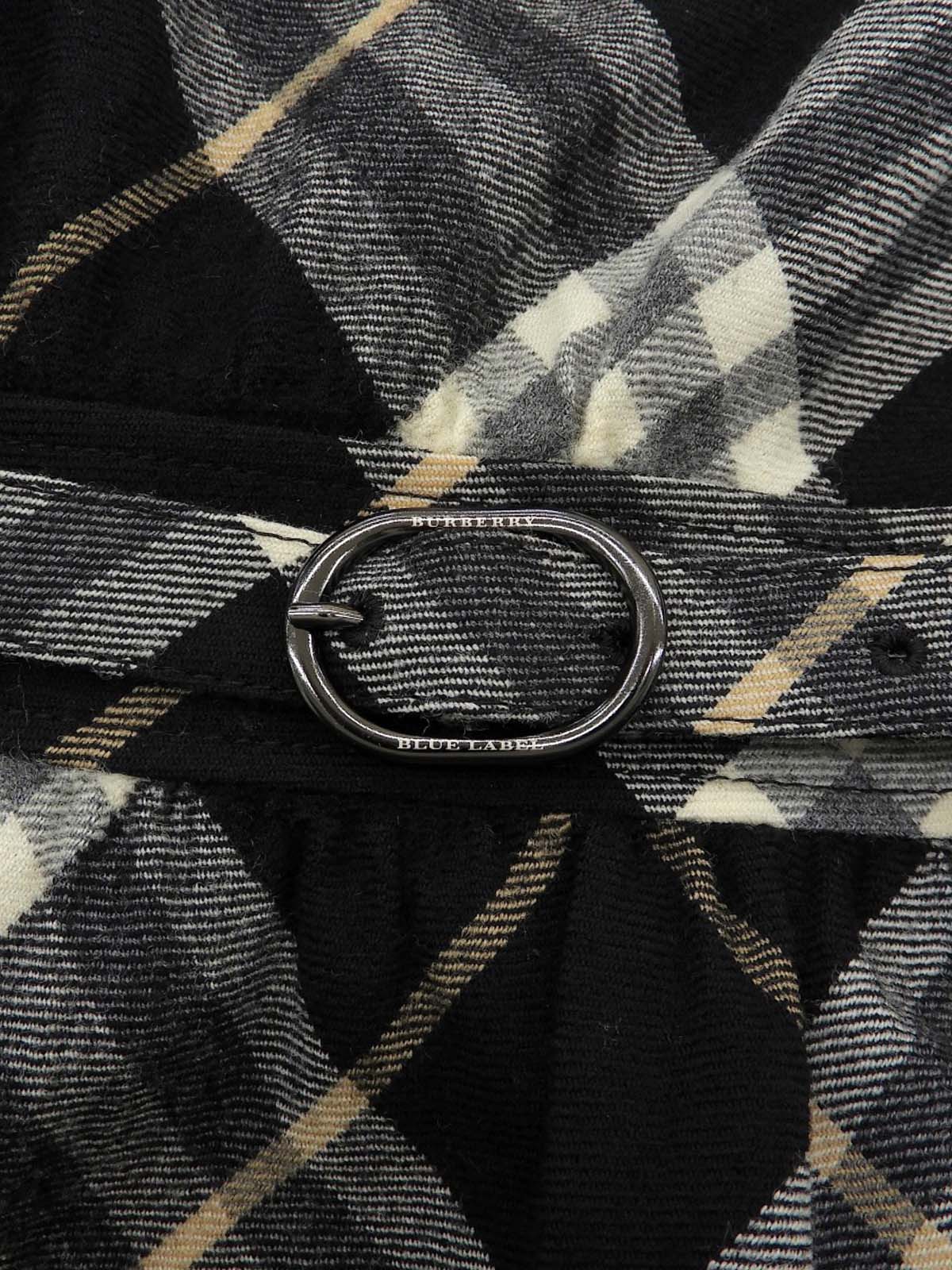 Check Pattern Dress in Black/Multi