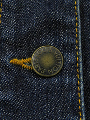 Denim Logo Button Jacket Indigo #34