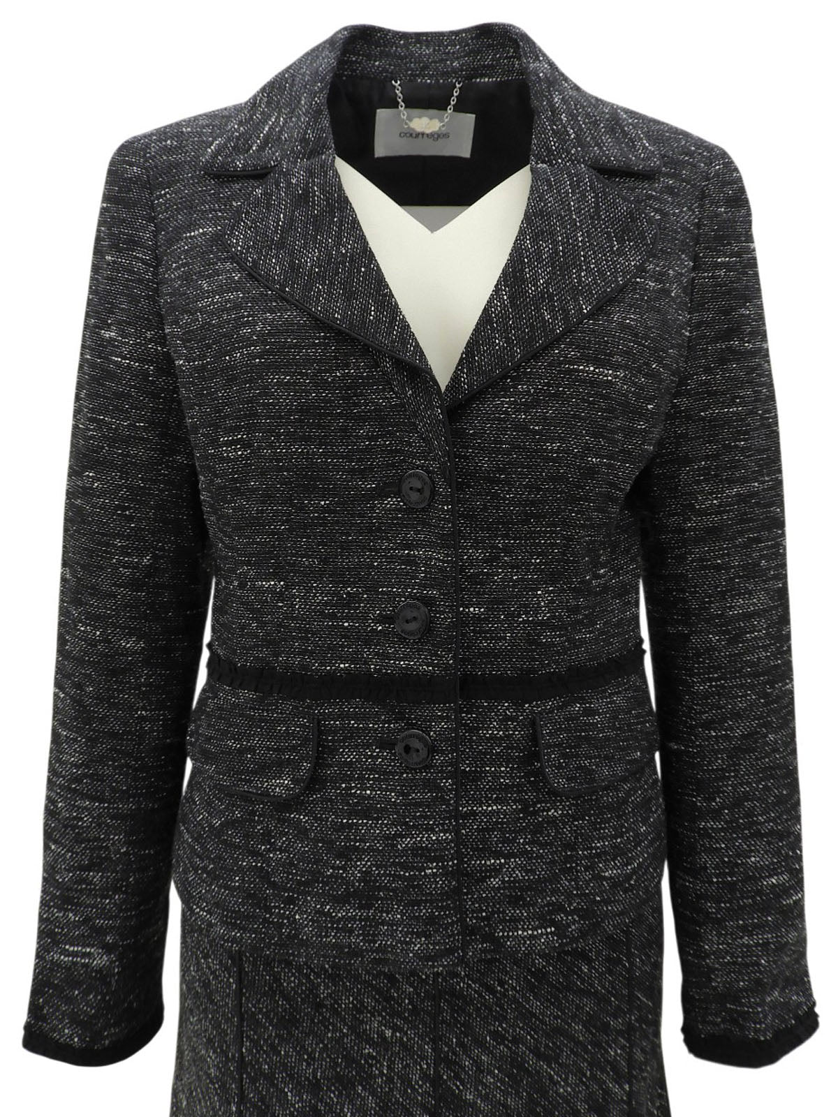 Logo按钮褶边设计套装 黑/白