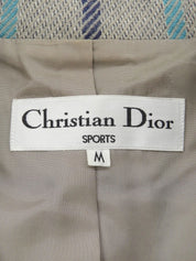 チェックパターンロゴボタンジャケット グレー/マルチ