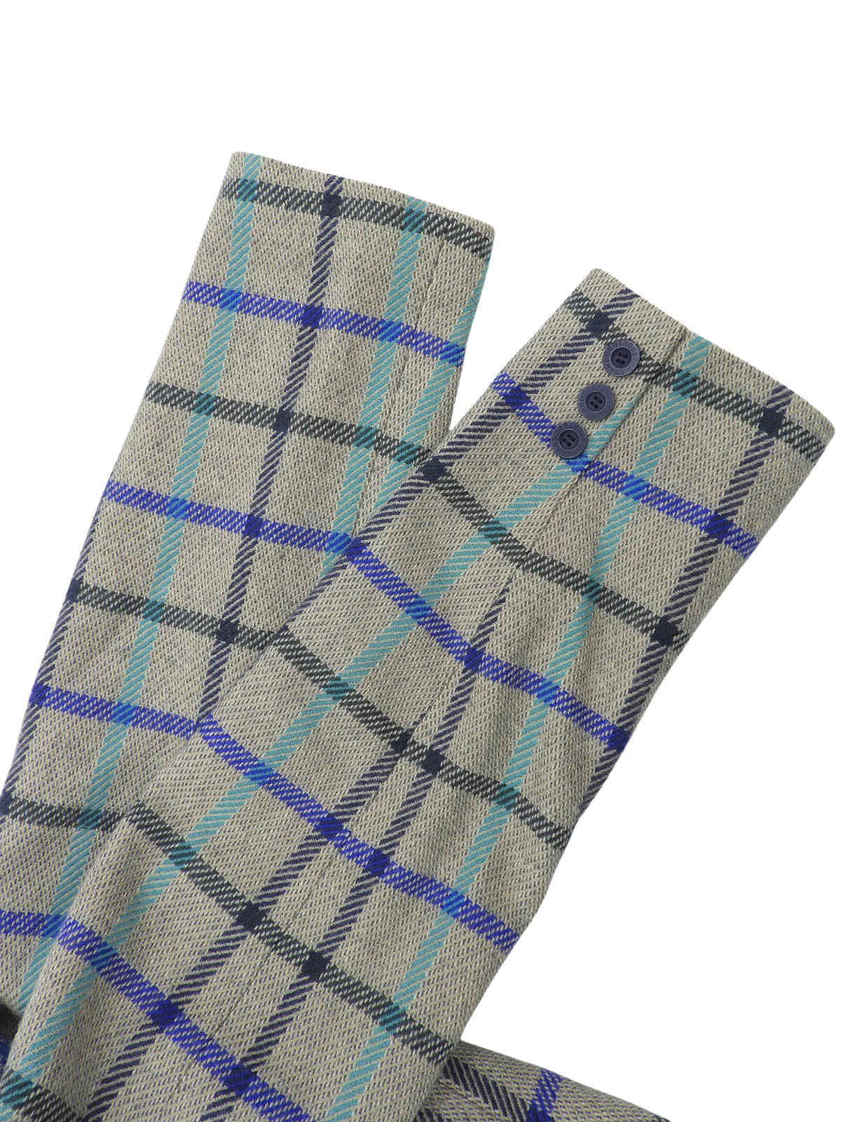 チェックパターンロゴボタンジャケット グレー/マルチ