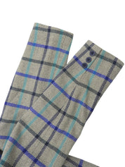 チェックパターンロゴボタンジャケット グレー/マルチ