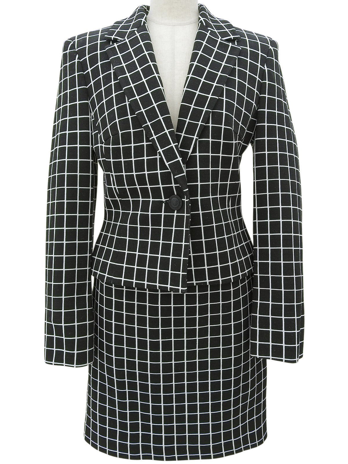 チェックパターンセットアップ ブラック/マルチ #26