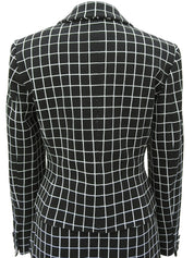 チェックパターンセットアップ ブラック/マルチ #26