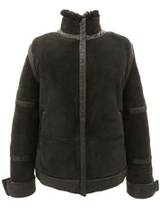 ムートンジャケット ブラック