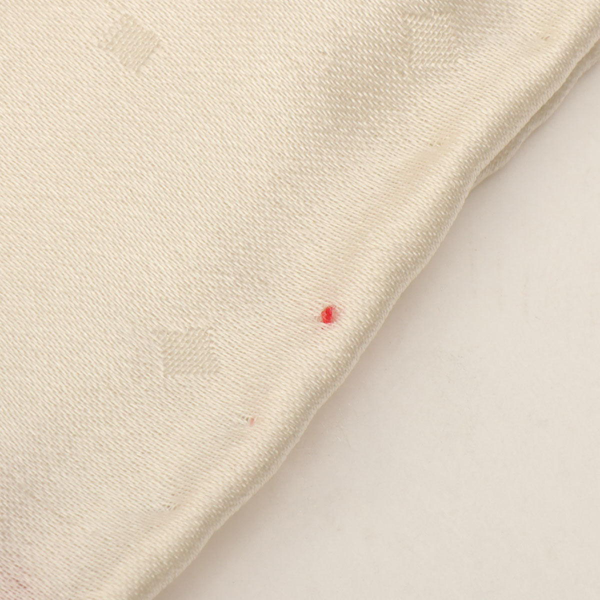 Logo Ribbon Motif Scarf White/Red