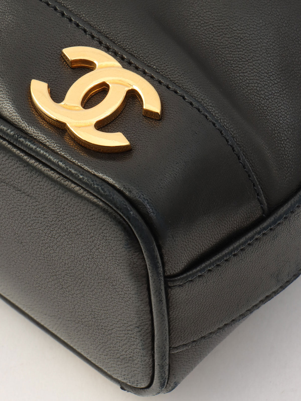 1992年頃製 6CCマークプレート巾着ショルダーバックミニ ブラック