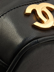 1992年頃製 6CCマークプレート巾着ショルダーバックミニ ブラック