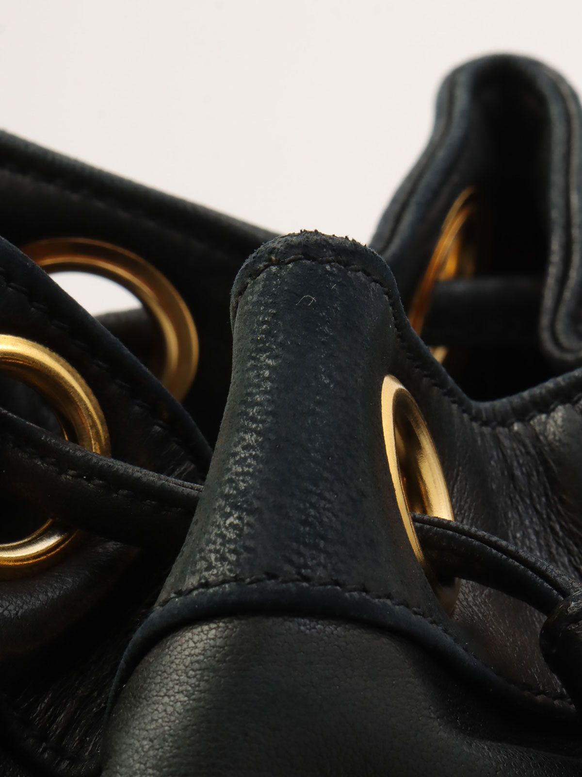 1992年頃製 6CCマークプレート巾着ショルダーバックミニ ブラック