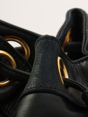 1992年頃製 6CCマークプレート巾着ショルダーバックミニ ブラック