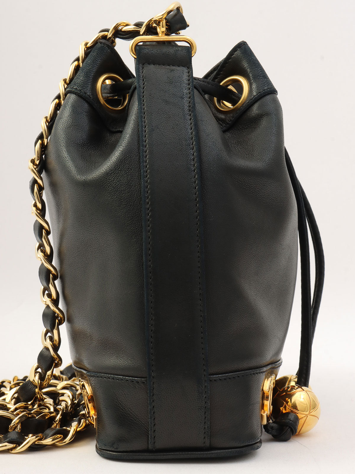 1992年頃製 6CCマークプレート巾着ショルダーバックミニ ブラック