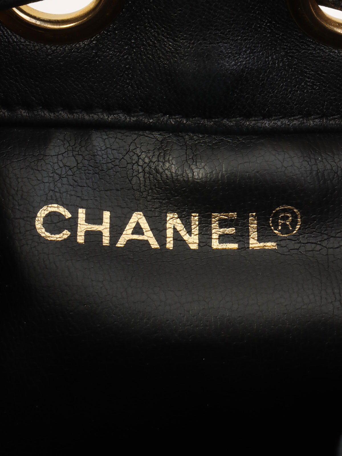 1992年頃製 6CCマークプレート巾着ショルダーバックミニ ブラック