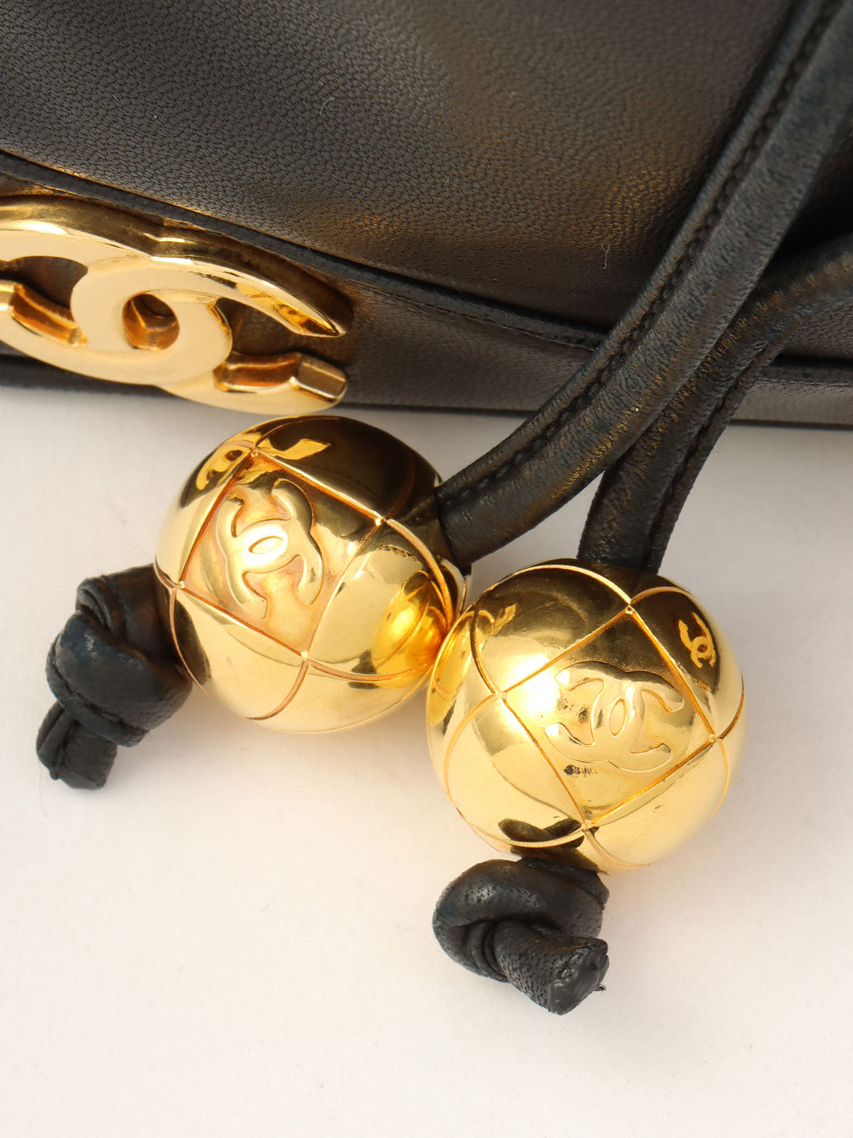 1992年頃製 6CCマークプレート巾着ショルダーバックミニ ブラック