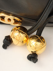 1992年頃製 6CCマークプレート巾着ショルダーバックミニ ブラック