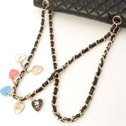 Around 2008 Made Heart Charm Classic Flap Chain Bag Black