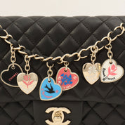 Around 2008 Made Heart Charm Classic Flap Chain Bag Black