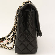 Around 2008 Made Heart Charm Classic Flap Chain Bag Black