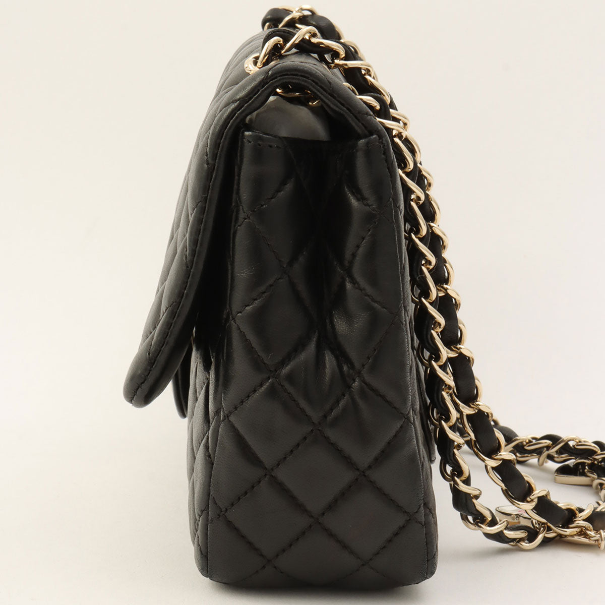 Around 2008 Made Heart Charm Classic Flap Chain Bag Black