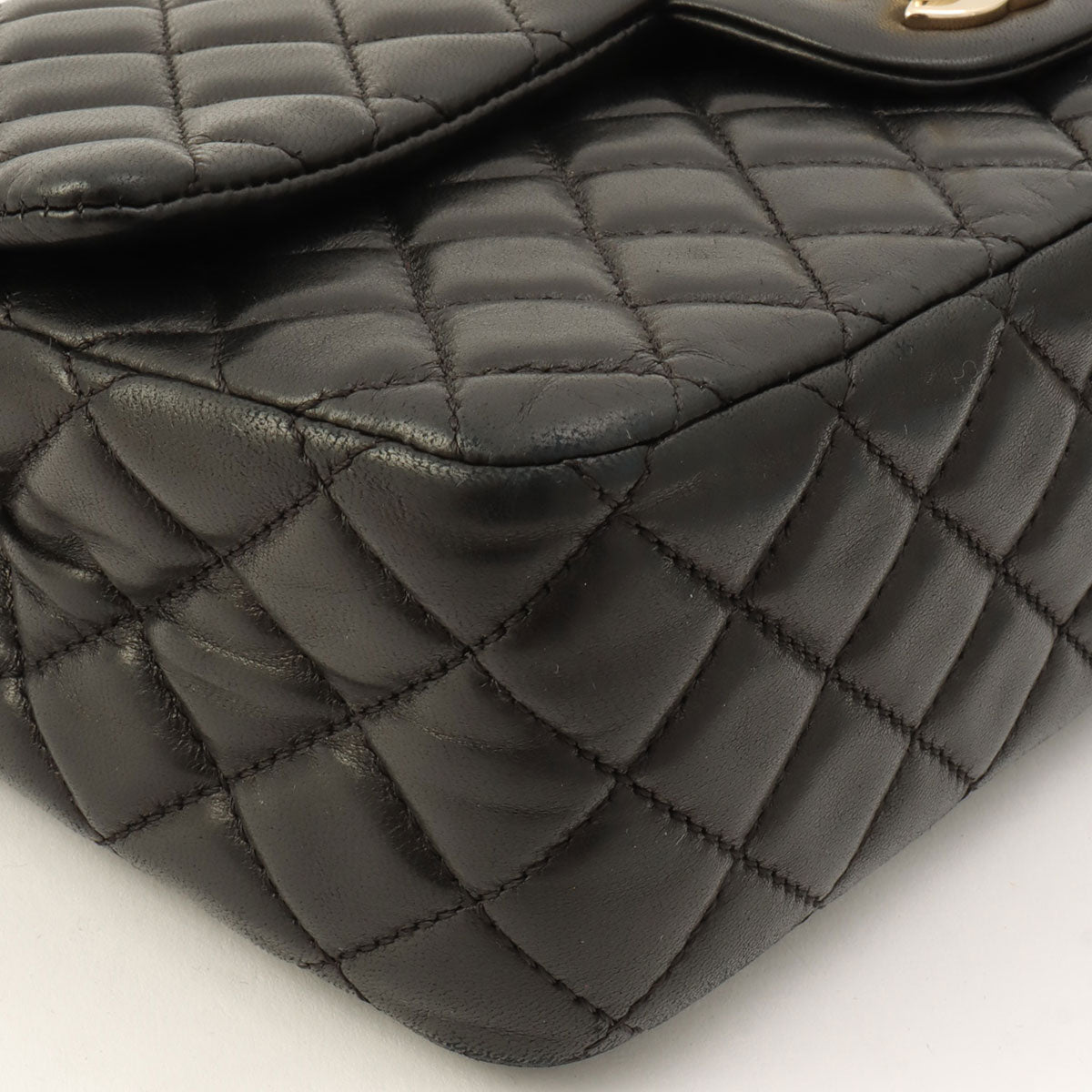 Around 2008 Made Heart Charm Classic Flap Chain Bag Black