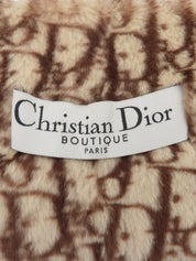 Fur Trotter Pattern Scarf Beige