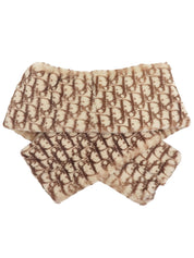 Fur Trotter Pattern Scarf Beige