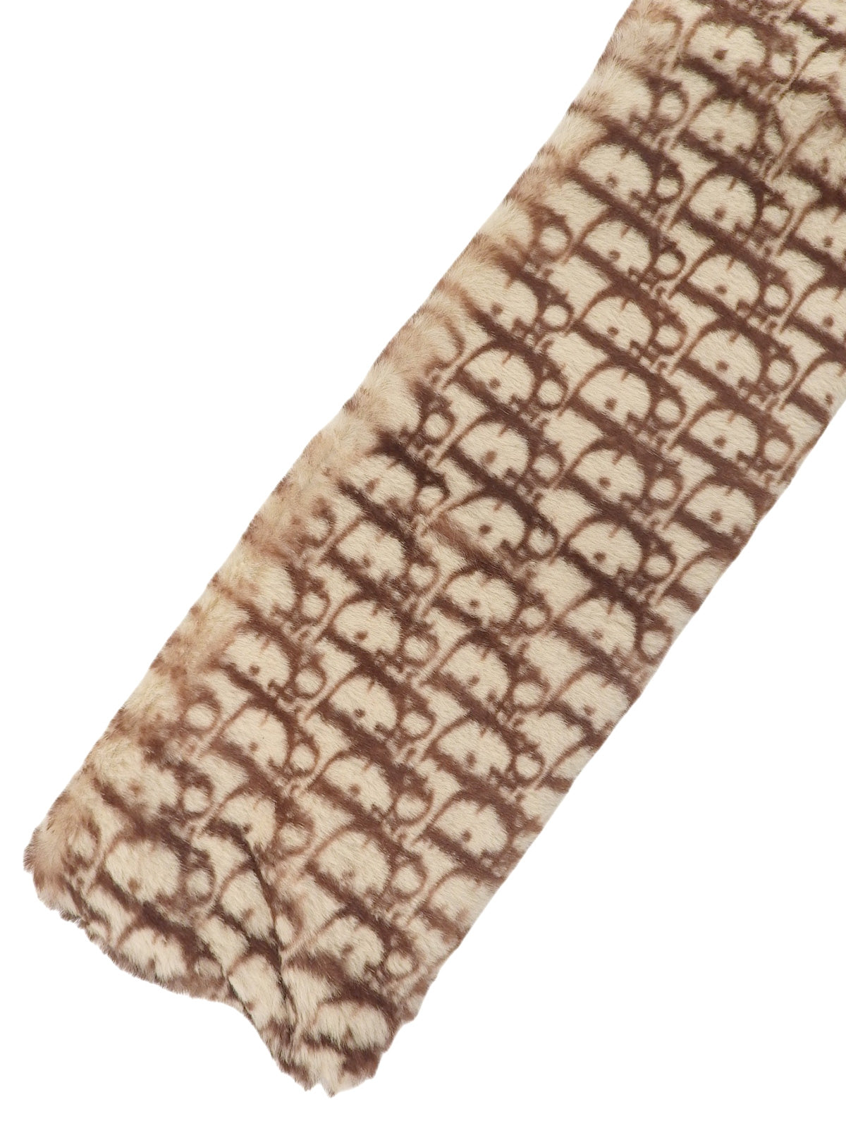 Fur Trotter Pattern Scarf Beige