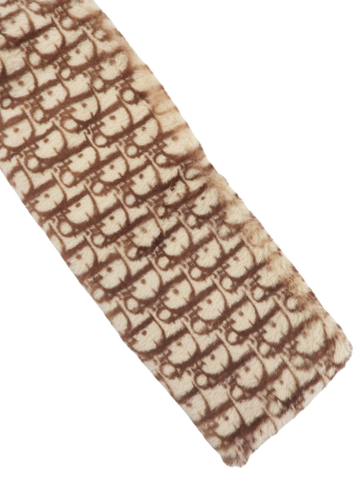 Fur Trotter Pattern Scarf Beige