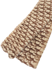 Fur Trotter Pattern Scarf Beige