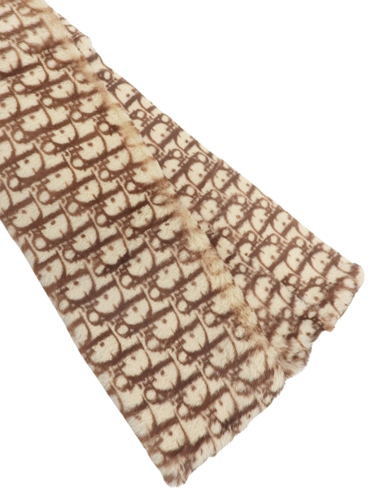 Fur Trotter Pattern Scarf Beige