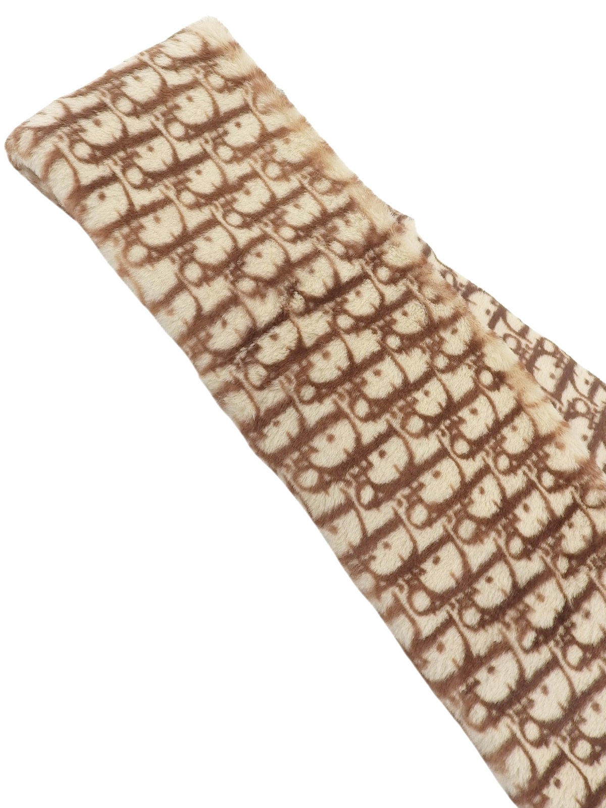 Fur Trotter Pattern Scarf Beige