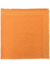 Silk Monogram Pattern Shawl Orange