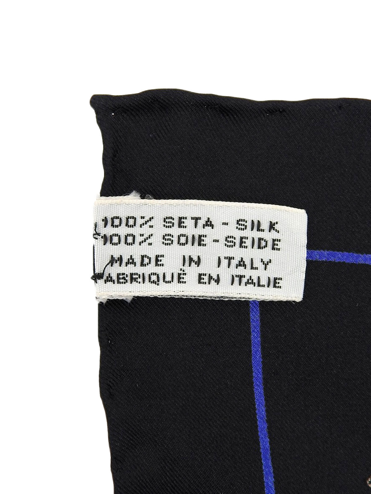 シルク絵の具モチーフスカーフ ブラック/マルチ