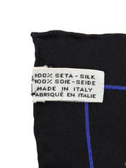 シルク絵の具モチーフスカーフ ブラック/マルチ