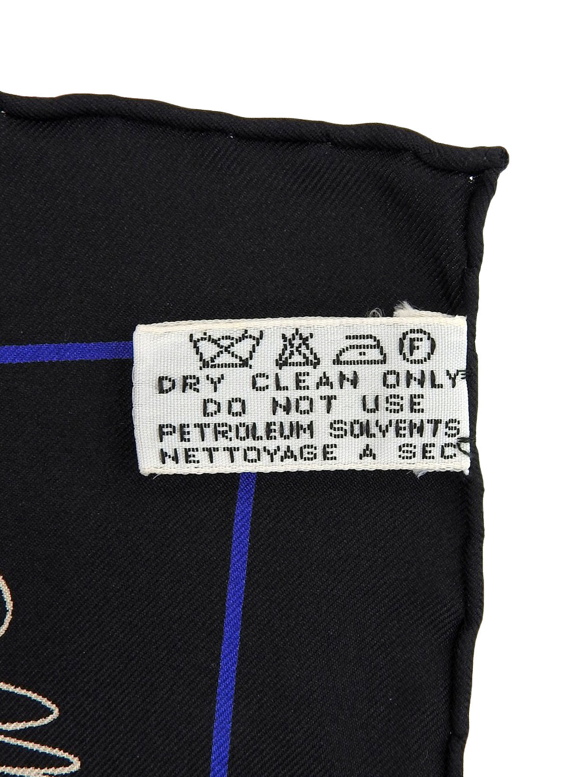 シルク絵の具モチーフスカーフ ブラック/マルチ