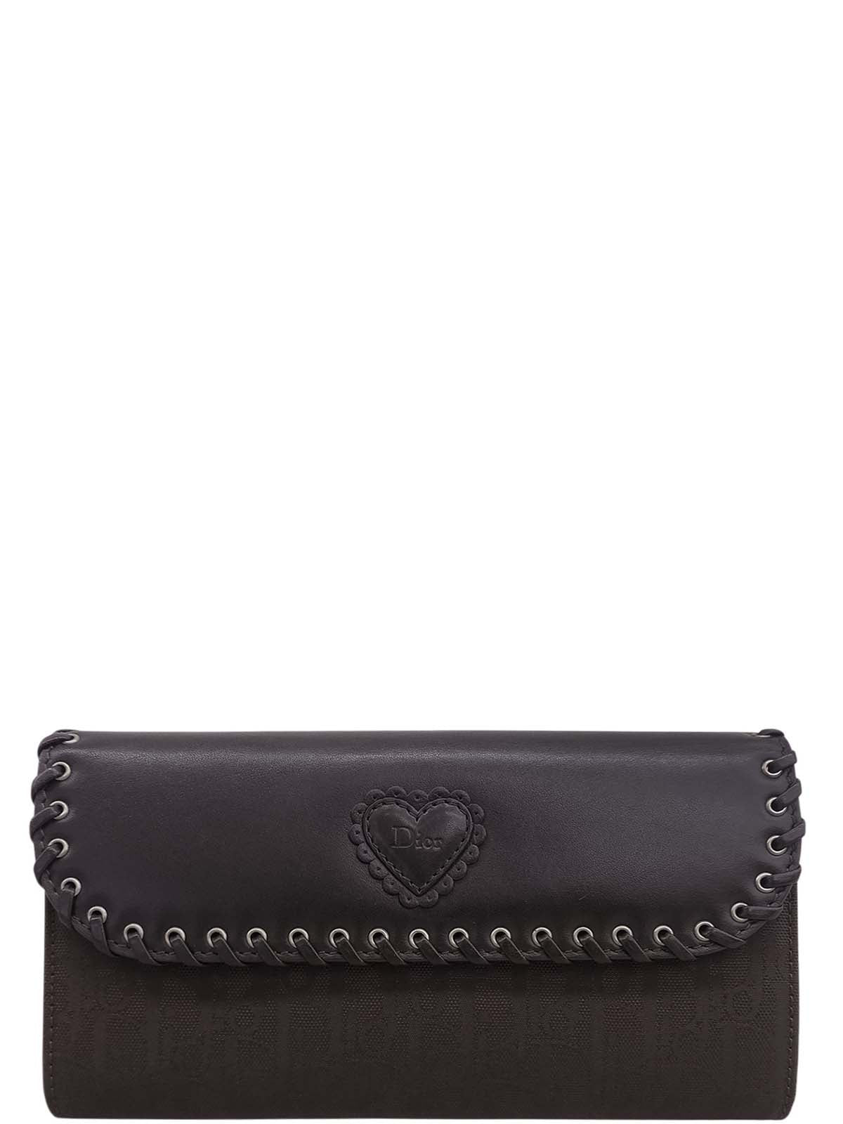 トロッターパターンハートロゴエンボスロングウォレット ブラウン