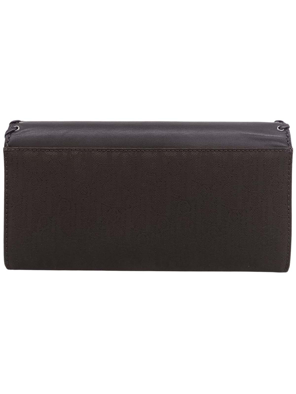 トロッターパターンハートロゴエンボスロングウォレット ブラウン