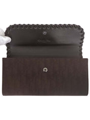 トロッターパターンハートロゴエンボスロングウォレット ブラウン