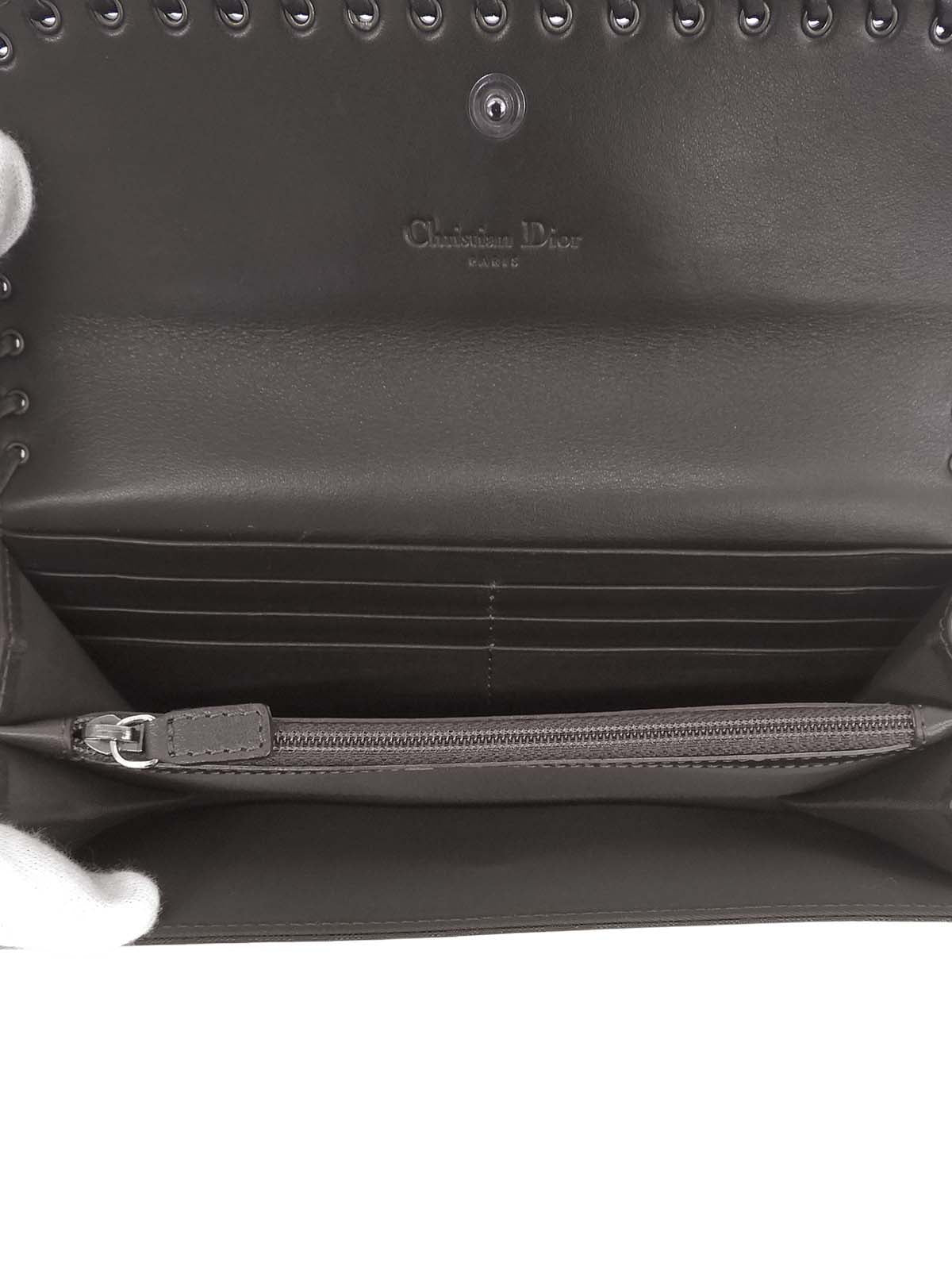 トロッターパターンハートロゴエンボスロングウォレット ブラウン