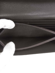 トロッターパターンハートロゴエンボスロングウォレット ブラウン