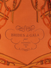 2013年产 Bride De Gala 图案丝绸围巾22 橙色/浅灰色