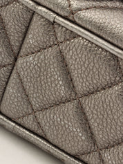 Around 2016 Made CC Turn Lock Chain Shoulder Bag Silver
