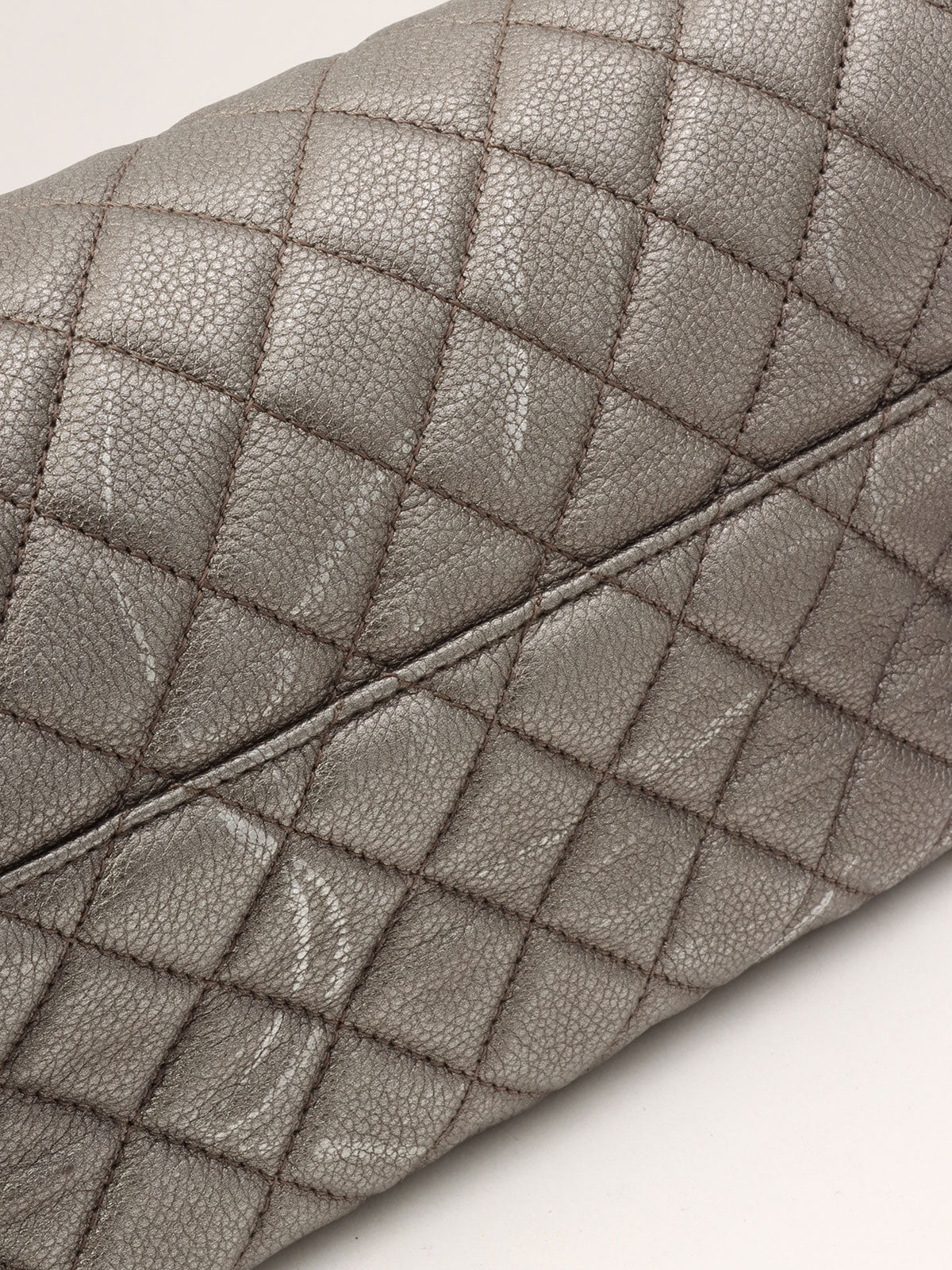 Around 2016 Made CC Turn Lock Chain Shoulder Bag Silver