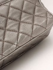 Around 2016 Made CC Turn Lock Chain Shoulder Bag Silver